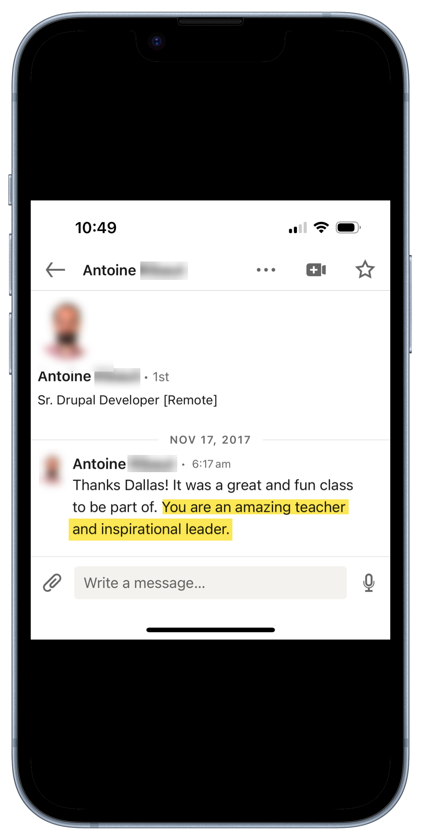 You are an amazing teacher and inspirational leader.