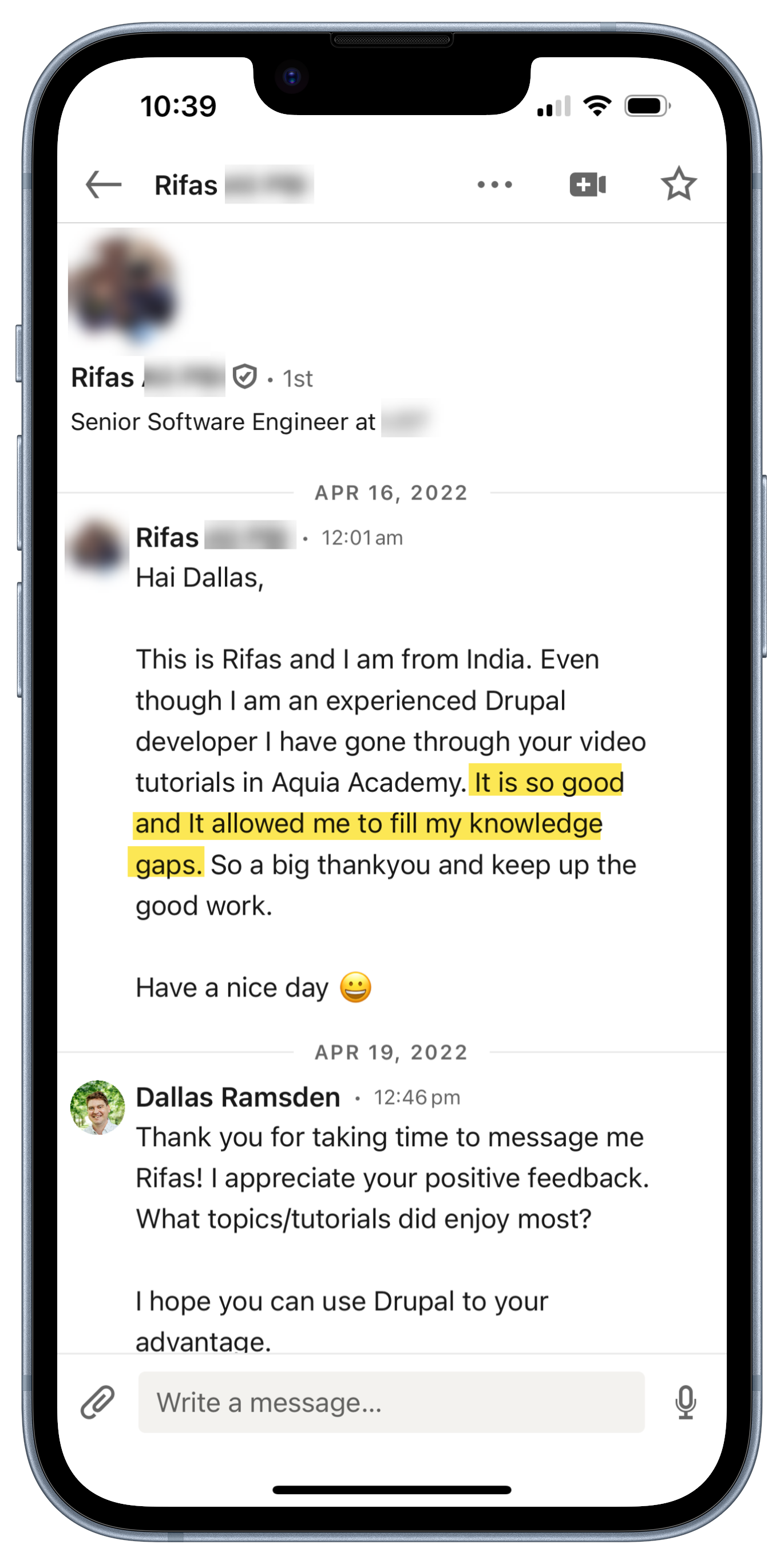 It is so good and it allowed me to fill my knowledge gaps.